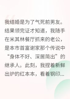 闪婚甜宠：豪门老公抱紧点(谢砚舟谢明宇)全文章节在线阅读