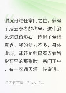 替师弟渡雷劫，他成了师妹的仙侣谢沉舟苏青瑶-小说未删减阅读
