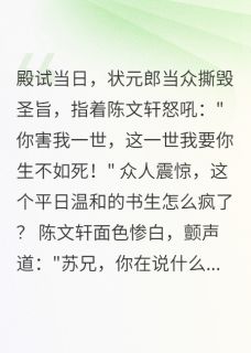 抖音完结重生科举路,复仇在朝堂陈文轩魏相苏青峰(全文在线阅读)