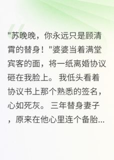 (抖音)前夫跪求复合时我已是总裁苏晚晚顾清霄霍景深小说免费全文阅读