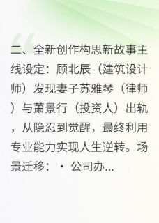 老婆律师费收三百万，我报了警顾北辰萧景行苏雅琴大结局在线阅读