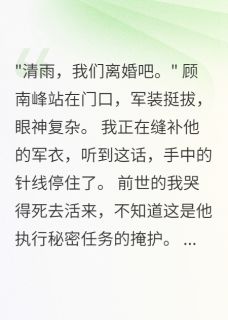 我重生后配合老公假离婚在哪免费看，顾南峰李美娜顾政委小说章节目录阅读