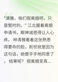 抖音完结和老公假离婚后，前夫他疯了林清雅江北(全文在线阅读)
