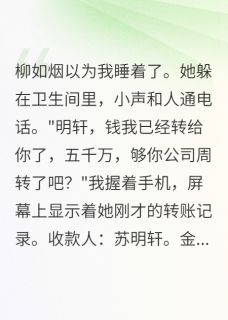 苏明轩柳如烟江城主角小说妻子转账五千万我录了屏抖音文免费阅读全文