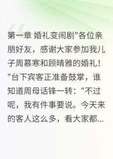 主角顾晴雅周慕寒小说完整版-婚礼当天婆婆要补钱免费阅读全文