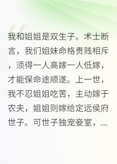 快手热文我和姐姐是双生子陆文昭邱姨娘小说推荐