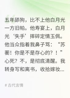 谢昭阿棠苏蘅和离后，他跪穿了我门前的青石板全文(谢昭阿棠苏蘅)章节免费阅读