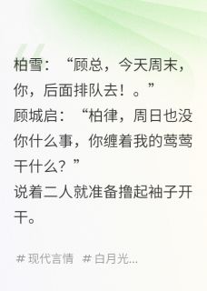强烈推荐白月光与朱砂痣我都要柏雪顾城启在线阅读