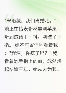 老婆心里只有表哥，离婚三年悔疯小说免费阅读 程浩苏晴林昊大结局完整版