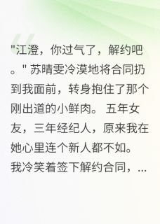 经纪人分手后，我火遍全网江澄苏晴雯许悦儿大结局小说全章节阅读