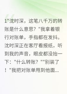 抖音爆款老公转走八千万给小叔子我离婚了完整小说（全文阅读）
