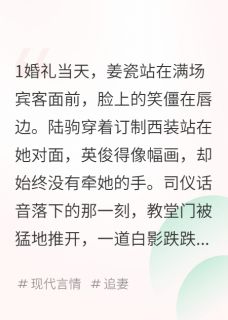 我嫁他时，他护着白月光在线阅读 姜瓷陆驹黎时砚免费小说精彩章节