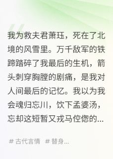 小说推荐我死后，成了夫君的佩剑完结版全章节阅读