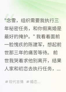 小说军区大院我爽快同意和首长假离婚主角为陈建军念雪周明免费阅读
