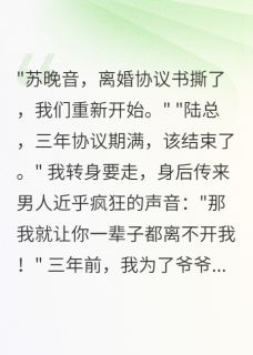 陆寒深晚音沈小雅主角小说协议三年期满，总裁砸千万不离婚抖音文免费阅读全文
