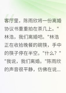 好书推荐离婚当天，前妻初恋倾家荡产林浩陈雨欣全文在线阅读