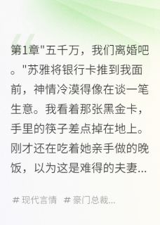 苏雅林峰朴智恩全集小说_离婚日，我亮明身份完结版阅读