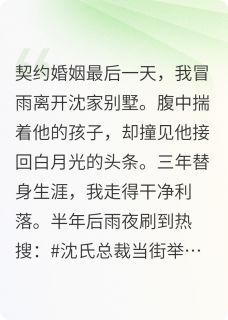 契约到期，沈总举牌全网寻妻by澹台雄竽免费阅读小说大结局