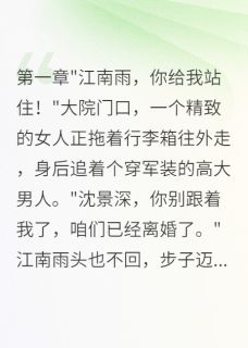书荒必备江南雨沈景深白清雅小说