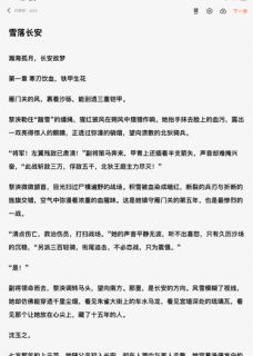 良心推荐雪落长安小说试读
