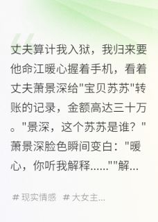 抖音丈夫算计我入狱，我归来要他命byYkd123在线阅读