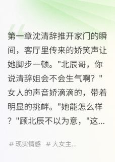 沈清辞顾北辰钟晓曼小说弃妇逆袭虐渣，让出轨男净身出户免费阅读-暗夜阅读网