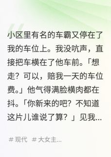 坏邻居又把车停在我的车位王虎周建军乔欣无广告在线阅读