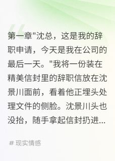 沈景川苏晚全文最新章节正版小说免费阅读