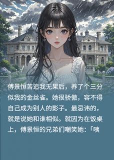 傅景恒王安琪全集小说_假死白月光当了替身金丝雀完结版阅读