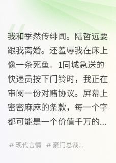 离婚后，前夫要将我买回来陆哲远季然免费阅读-离婚后，前夫要将我买回来喜欢吹叶的李黑塔小说-暗夜阅读网