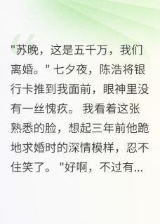 抖音老公七夕送我五千万分手费txt小说阅读