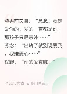 快手热文出轨了就别说爱我，我嫌恶心苏念陈明远程野小说推荐