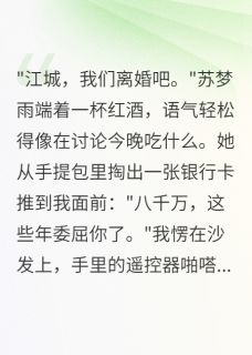 妻子结婚三年，给我八千万分手费苏梦雨陈浩文江城全章节完结版在线阅读
