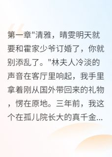 苏晴雯霍志远清雅重回豪门我让假千金尝尽苦头小说完整版-暗夜阅读网