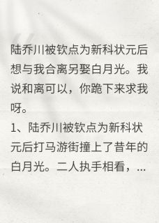【贪心凤凰男想和离，跪下来求我啊】主角(陆乔川白妙妙)在线阅读