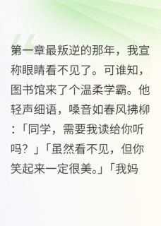 独家话痨学霸的瞎子女友全本大结局小说阅读-暗夜阅读网