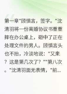 太太三次离婚协议我终于签了字主角是顾慎言沈清羽林语嫣小说百度云全文完整版阅读-暗夜阅读网