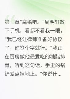 丈夫为穿越女离婚我答应了(周明轩苏晚晚梦瑶)最新章节