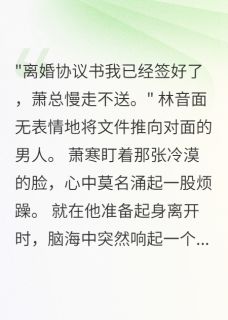 主角是林音萧寒白晴的离婚当天，老公发现我身价五十亿抖音热门小说